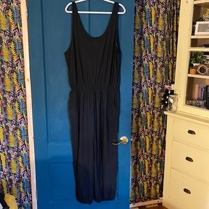 Aerie black sweat tank top jumpsuit